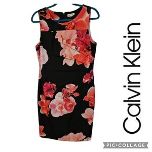 Calvin Klein Floral Sleeveless Dress